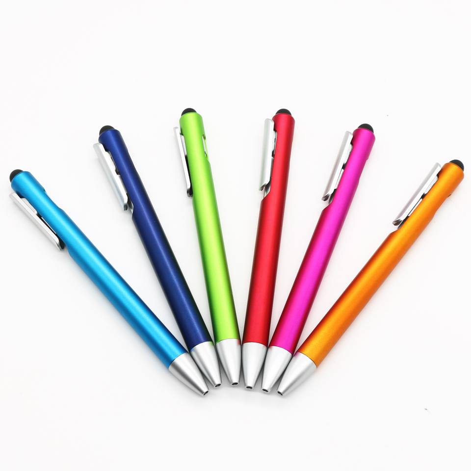 P033 Hot Sale Colorful Screen Stylus Pen Plastic Ballpoint Pen