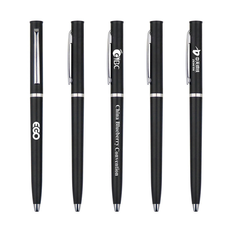 P047 Promotional Black Business Pen Slim Advertising Pen