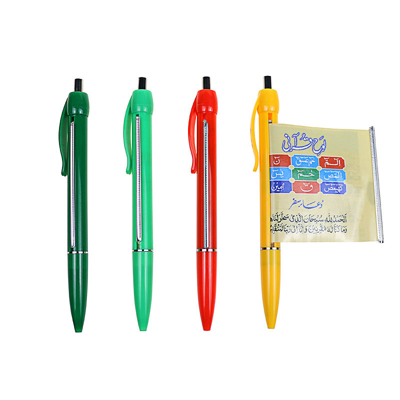 B014 New Coming Model Solid Color Flag Pen Retractable Pull Out Banner Pen