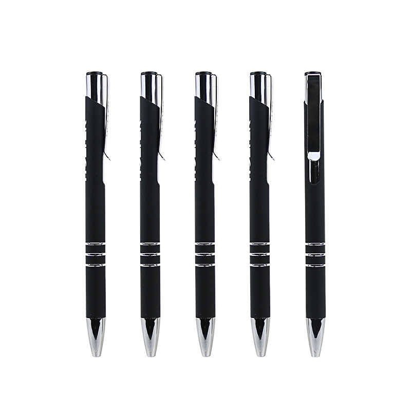 M010 Luxury Black Ballpoint Pen Matte Metal Ball Pen with Custom Logo for Advertising