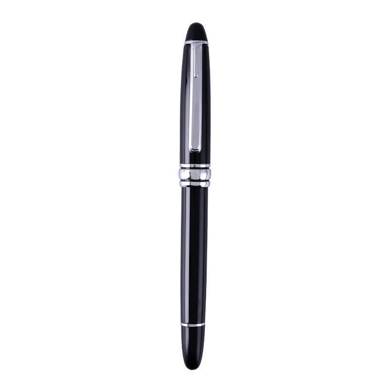 M029 Promotional Black Gold Trim Business Pen Refillable Roller Ball Pen