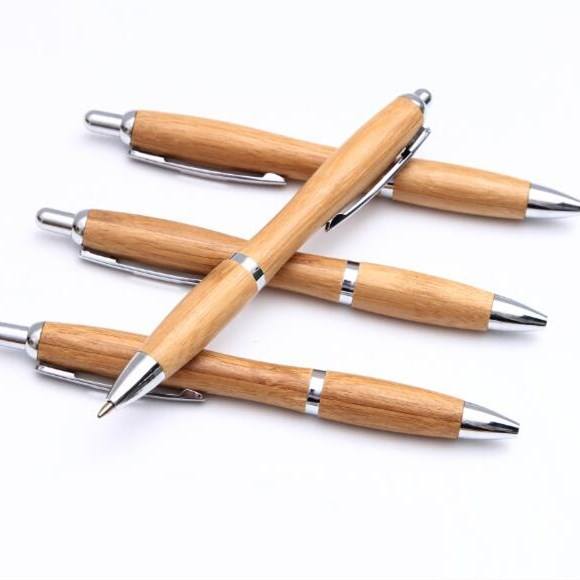 E014 Hot Sale Recyclable Bamboo Twist Ball Points Pen Bamboo Gift Pen