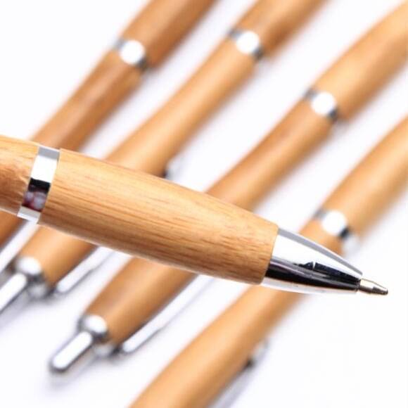 E014 Hot Sale Recyclable Bamboo Twist Ball Points Pen Bamboo Gift Pen