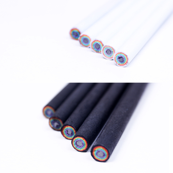 PC012 Advertising Paper pencils Eco-Friendly Cute Rainbow HB Pencil for Student Gifts